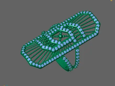 Women Long Ring Ready STL 3DM Models Womens Ring Long models 3D print model 3