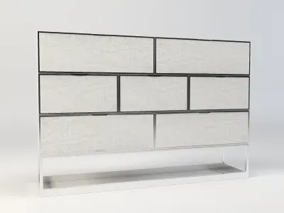 Dresser - Modern dresser - Sideboard - Storage cabinet Low-poly 3D model