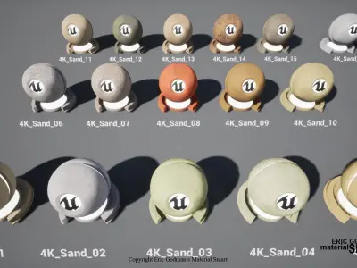 Sand World Aligned Materials 3D model