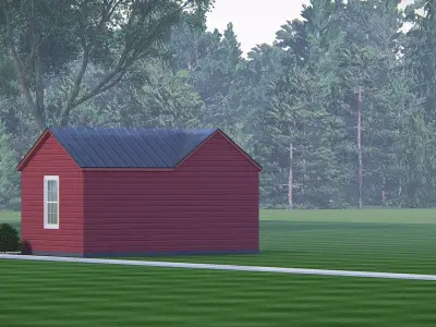 Modern Tiny House Exterior with Minimalist Design 3D model