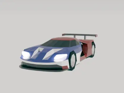 Low Poly Racing Car Pack Low-poly 3D model