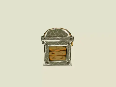 Low Poly Treasure Chest - Stylized Game Ready - 3D Model Free low-poly 3D model