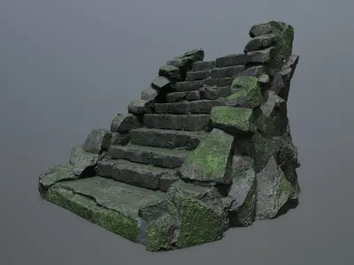 stairs Low-poly 3D model buy