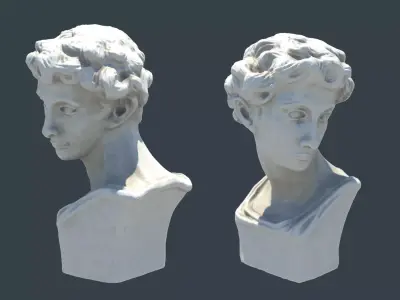 Giuliano de Medici Bust Low-poly 3D model