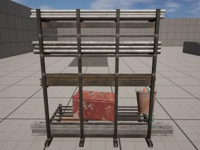 Nanite Unreal Engine 5 - Metal Holding Stand 3D model