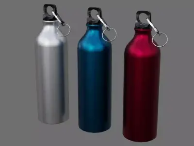 Water Bottle 1A Low-poly 3D model