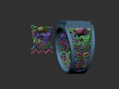 aquarius zodiac sign 3D print model