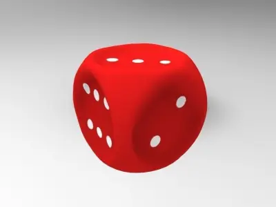 Dice Toy Low-poly 3D model