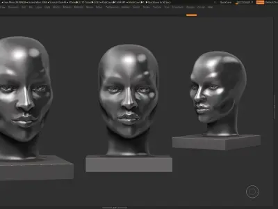 human woman head modern sculpture 3d print model 96 3D print model