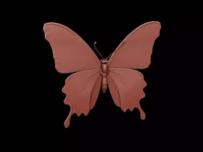 Butterfly Animal Sculpture 3D print model