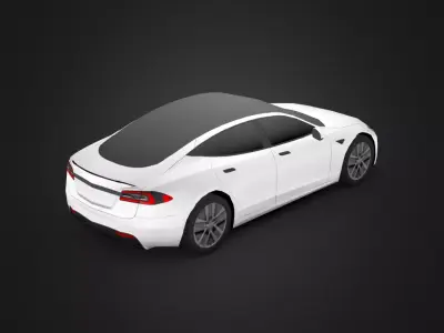 Tesla Model S Plaid Low-poly 3D model
