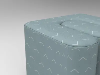 Tris Pouf Low-poly 3D model