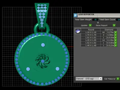 Red Gemstone Luxury Design  3D print model