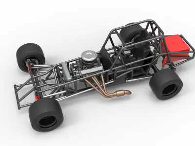 Vintage Asphalt Modified stock car Base V2 Scale 1 to 25 3D print model