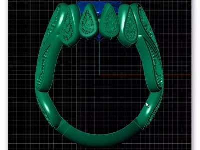 oval men engraved luxury jewelry ring 3D print model