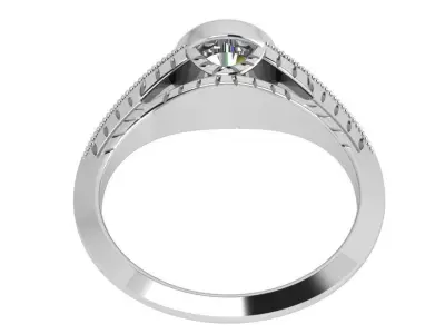 Round Bezel Engraving Ring 4310 3D print model