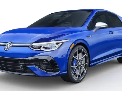 Volkswagen Golf 8 R 2022 Low-poly 3D model