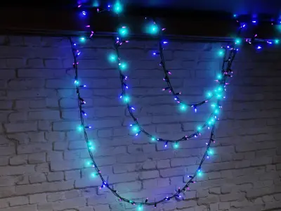 Christmas Lights Low-poly 3D model