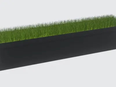 Modern Steel Planter Low-poly 3D model