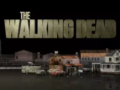 Walking Dead Set 3D model