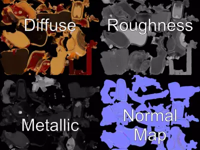 Golden Royal Saddle model pack Low-poly 3D model