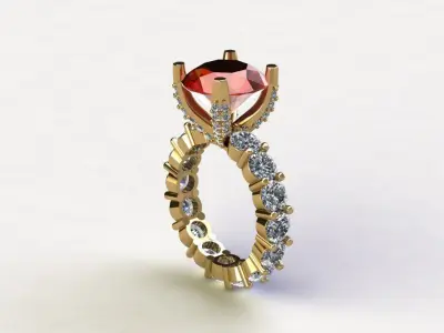 Big model ring for women R33 3D model