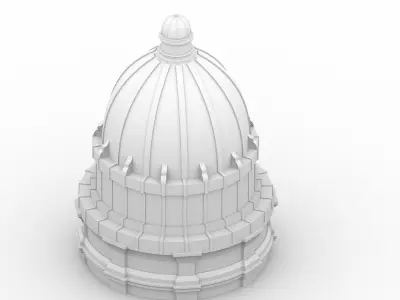dome 1 Low-poly 3D model