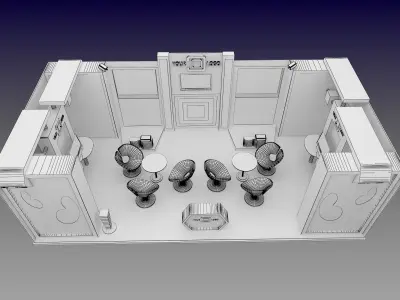Booth Exhibition Stand a591b 3D model