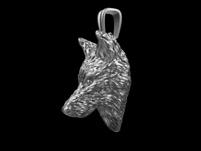 Wolf Pendant N71 3D print model