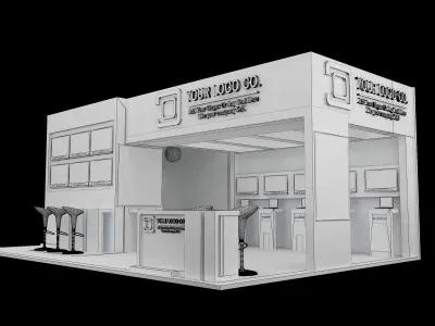 Booth Exhibition Stand a565a 3D model