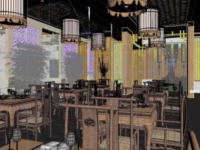Chinese restaurant 3D model purchase