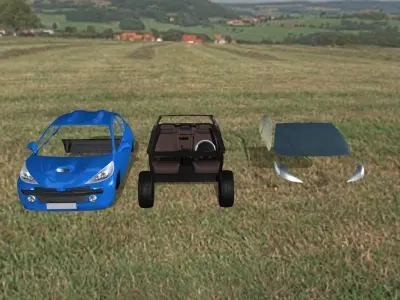 Sport Car Max and Unity Low-poly 3D model