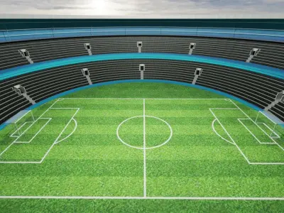 Football Stadium  Low-poly 3D model order