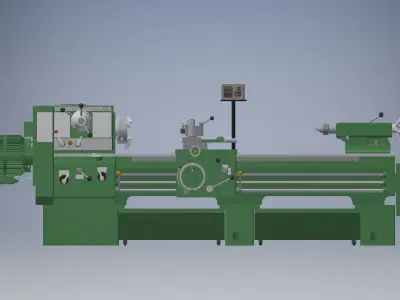Conventional Lathe Machine 3Dmodel 3D model