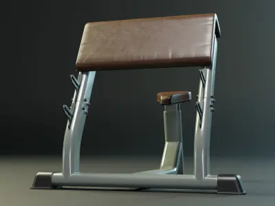 Scott Bench PBR Low-poly 3D model