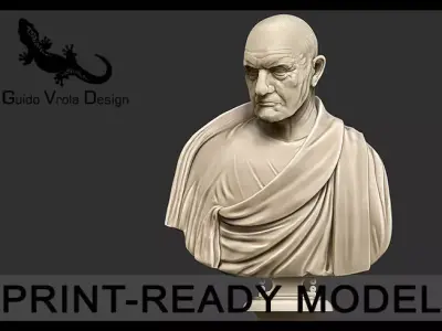 Printable bust of Roman Empire Consul 3D print model