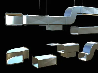 Ventilation Modular PBR 03 Low-poly 3D model