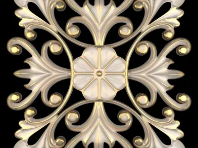 Decorative Wall Rosettes 05 3D model