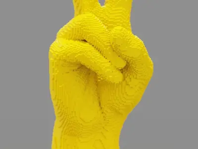 Sculpture Hand Victory 3D model