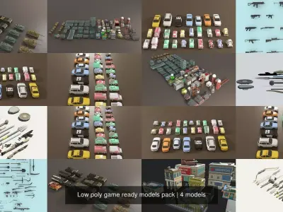 Low poly game ready models pack