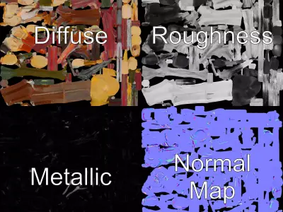 Rustic Branch Lighting model pack Low-poly 3D model