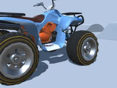 Buggy Car Game Ready Low-poly 3D model