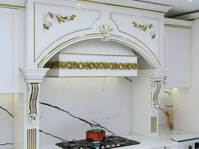 classic luxury range hood 3D model