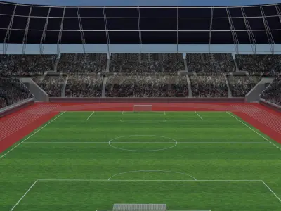 Olympic Stadium - Soccer Fans Low-poly 3D model order