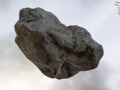 Smooth Granite - 8K Textures - 6 Mesh Resolutions Low-poly 3D model