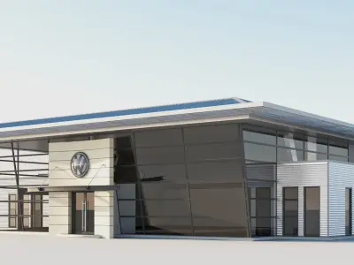 Volkswagen office building 3D model