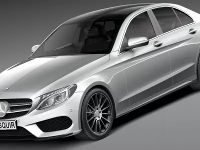 Mercedes-Benz C-Class W205 2015 sedan 3D model