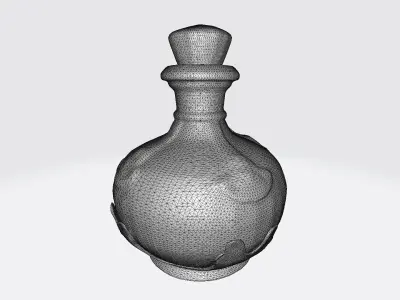 3d Render Perfume Bottle Isolated On White Background 3D model