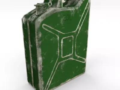 Jerry Can Low Poly Worn PBR Low-poly 3D model