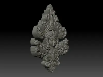 Thai Ornament Decor Bas Relied 02 - 231005 3D print model